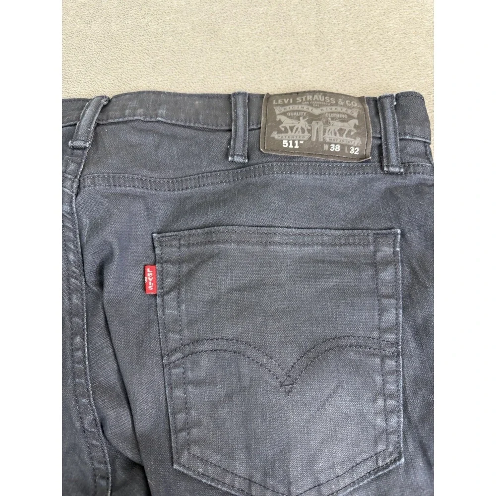 Levi's 511 Slim Straight Jeans Men's Size 38x32 Blue Dark Wash